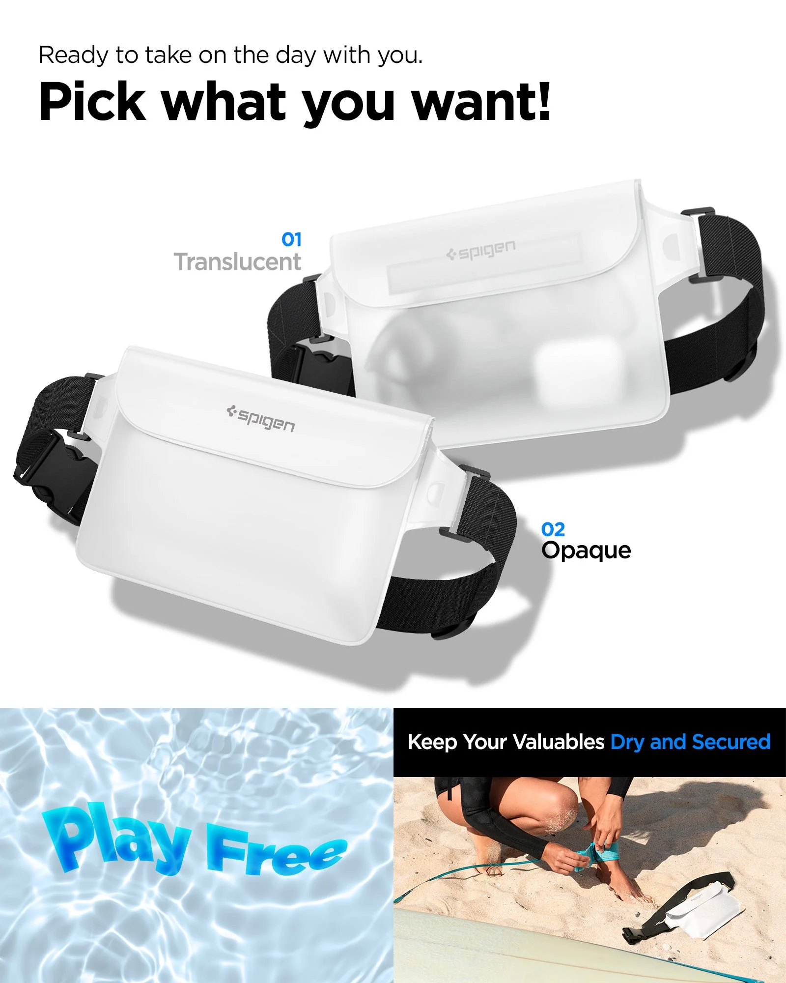 AquaShield Waterproof Waist Bag (2 Pack) | A620 - Image 50