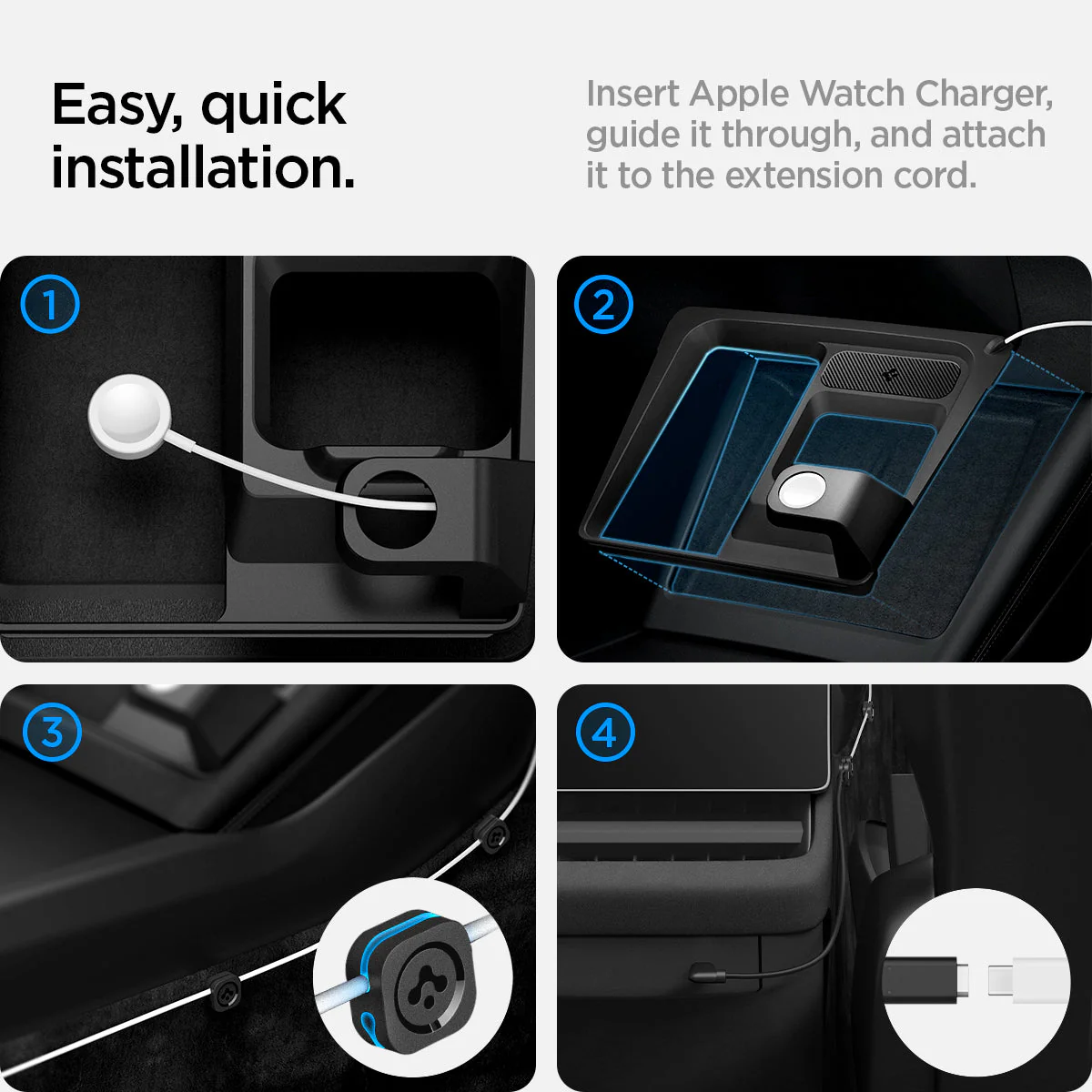 Tesla Model 3 Highland - 3 in 1 Charging Organizer | TO272H - Image 12